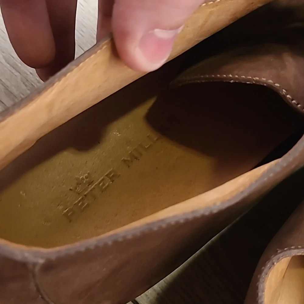 PETER MILLAR Recent‎ Brown Suede Leather Sz 13 M Chukka Boots Shoes